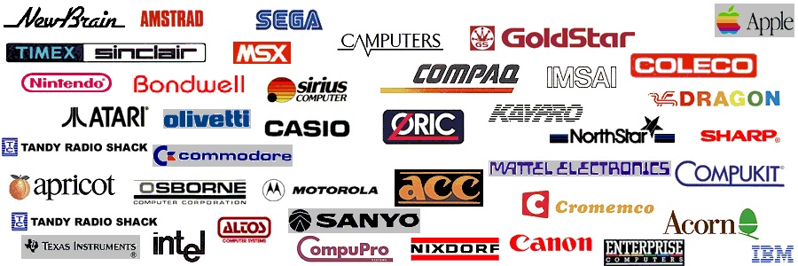 Retro computer brand logo's